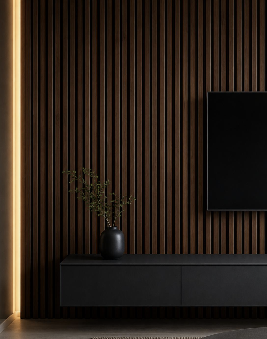 Dark Walnut Acoustic Wall Panel